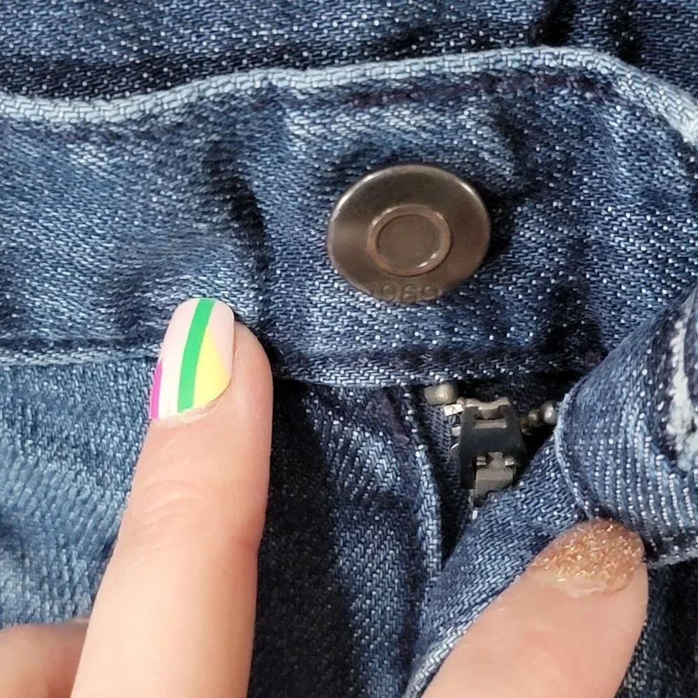 GAP Real Straight Trouser Jeans Classic Denim Sz 28 /6R Casual Flat front pocket - Picture 2 of 7